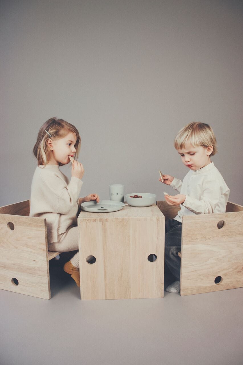 LIEWOOD デンマークから Villum / Plate / 2pack - Rabbit dumbo grey ラビットプレート2点セット