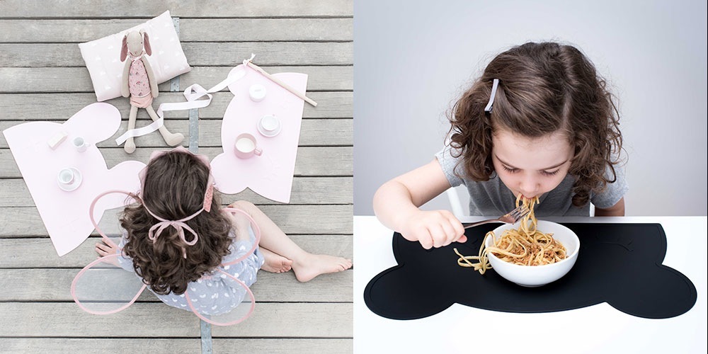 オーストラリアから We might be tiny シリコン製プレイスマット お食事マット Bunny Placie-Black