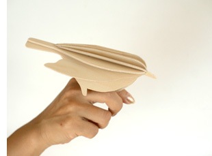 lovi オーナメントカード BIRD（バード）Sサイズ 12.5cm （プライウッド白樺）