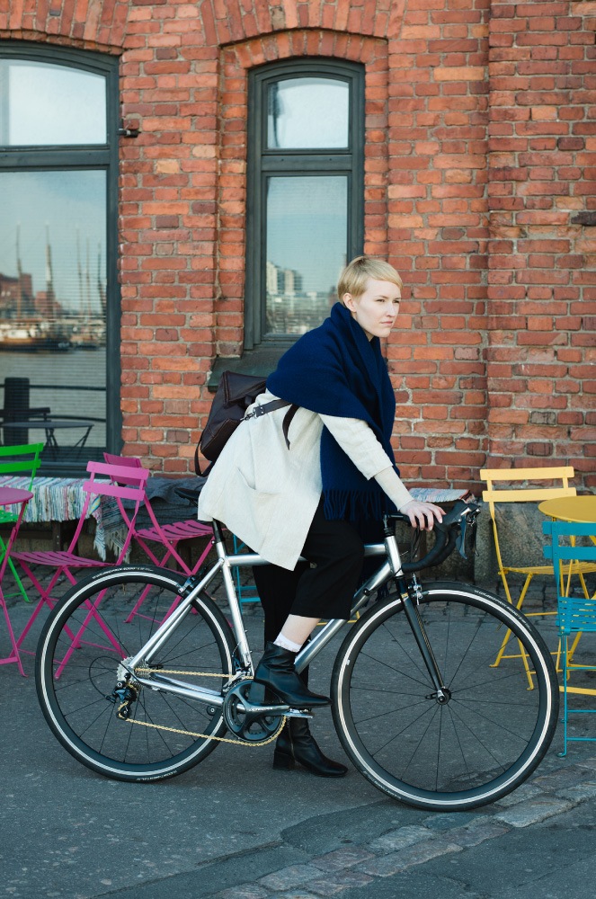 From Finland LAPUAN KANKURIT Pocket shawl UNI blue/ brown / grey 60 x 170cm