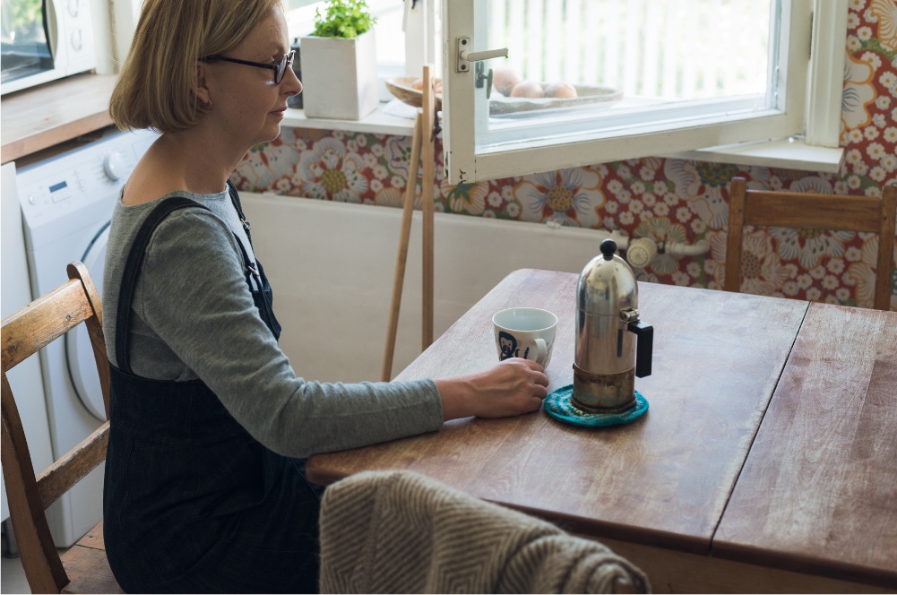 From Finland LAPUAN KANKURIT Pocket shawl UNI blue/ brown / grey 60 x 170cm