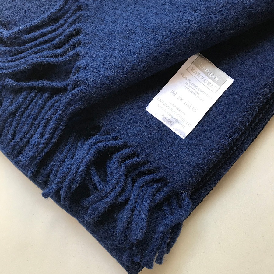 From Finland LAPUAN KANKURIT Pocket shawl UNI blue/ brown / grey 60 x 170cm