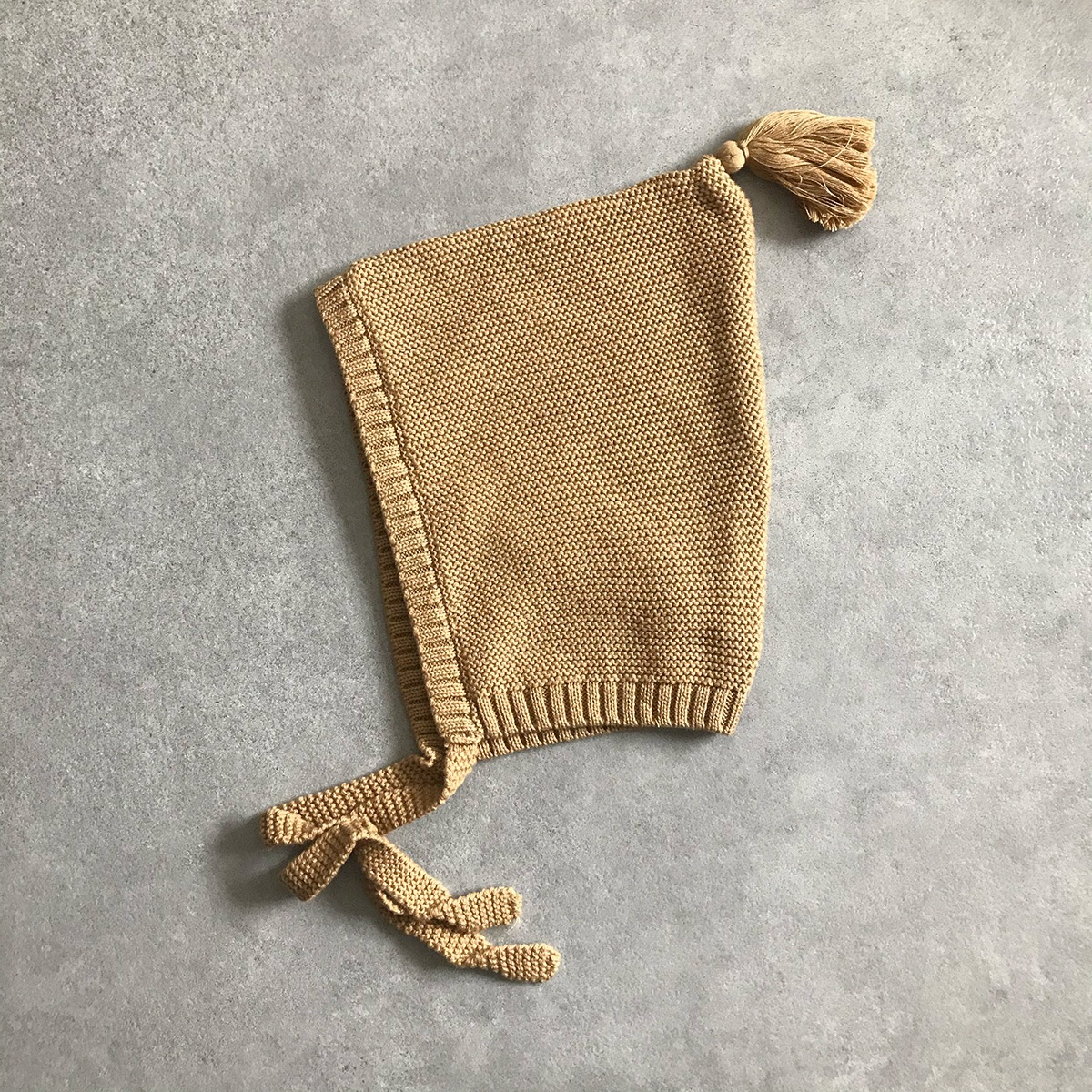 Quincy Mae  KNIT PIXIE BONNET | HONEY [ネコポス対応可]  6ヶ月 / 1歳