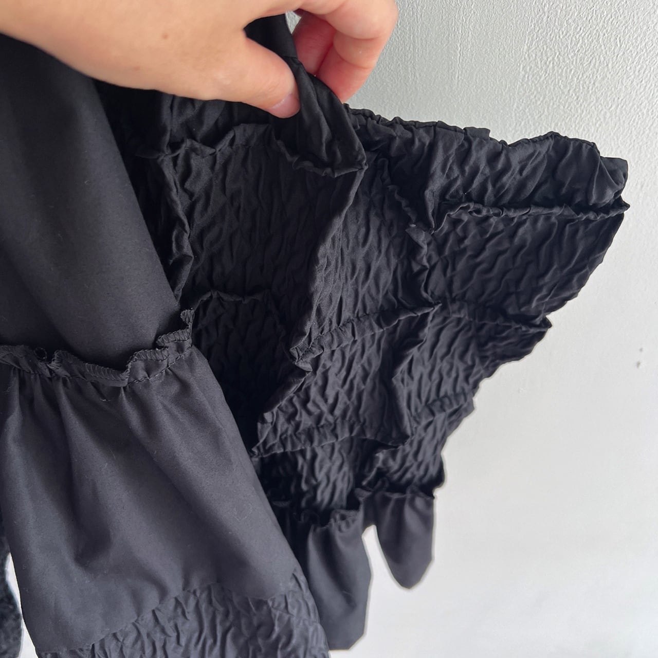 ●frankygrow MATELASSE JQ SQARES MAKE DRESS / F2