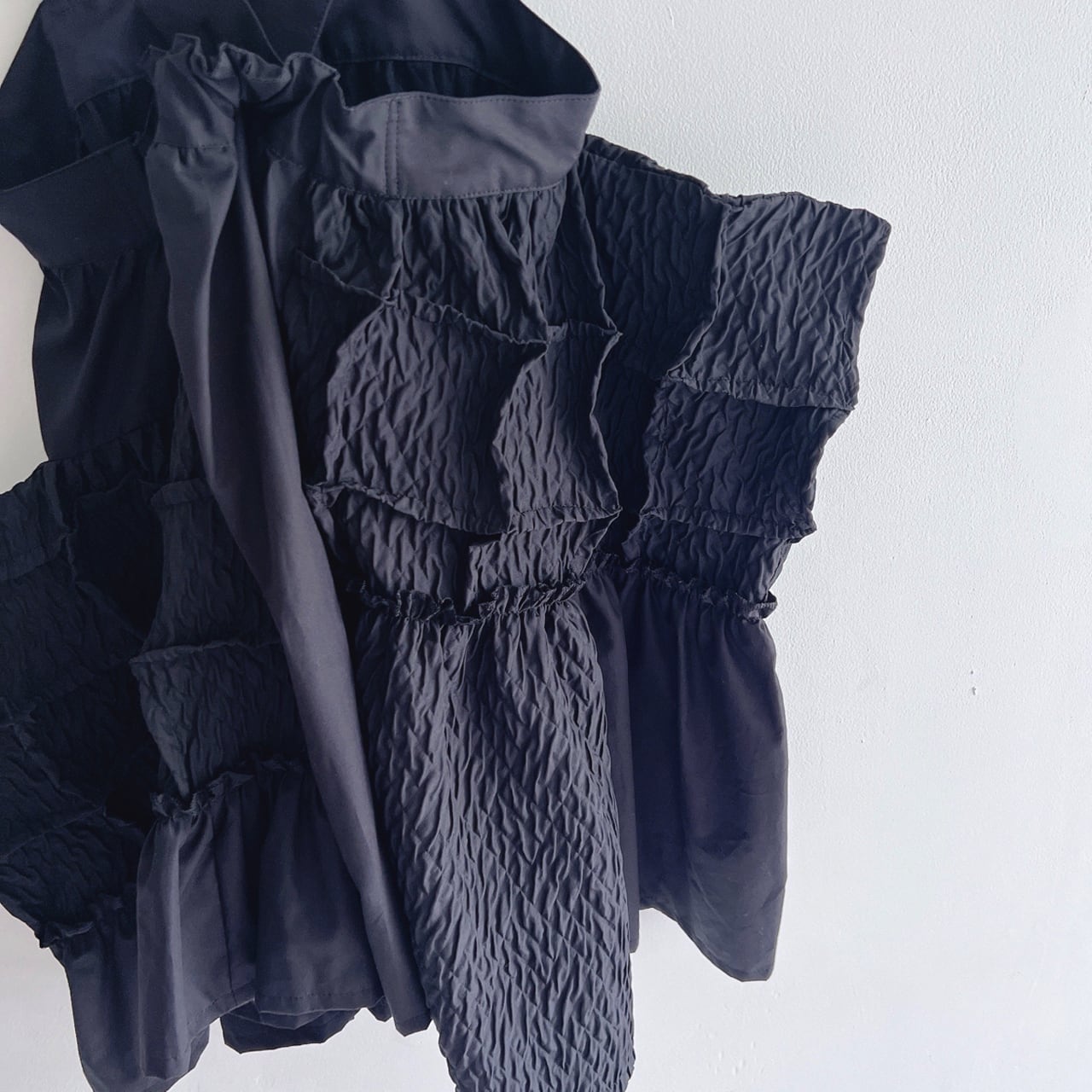 ●frankygrow MATELASSE JQ SQARES MAKE DRESS / F2