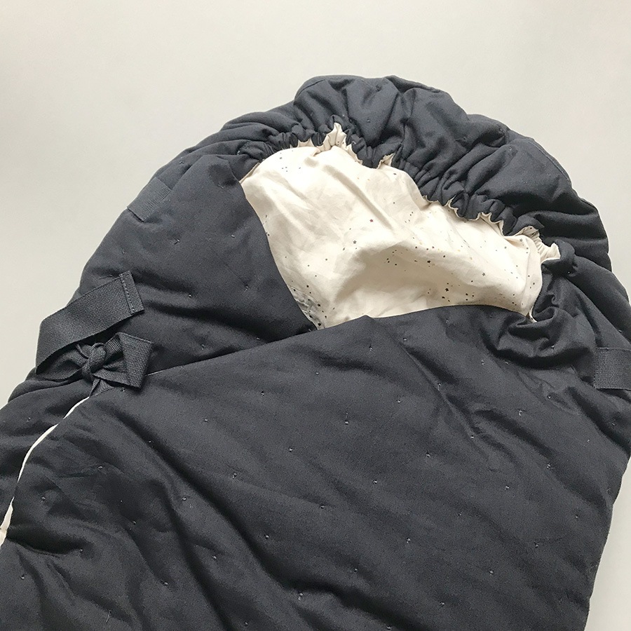 [30%OFF] Konges Slojd Nemuri Sleepingbag, Navy organic cotton ベビーカー装着用 フットマフ