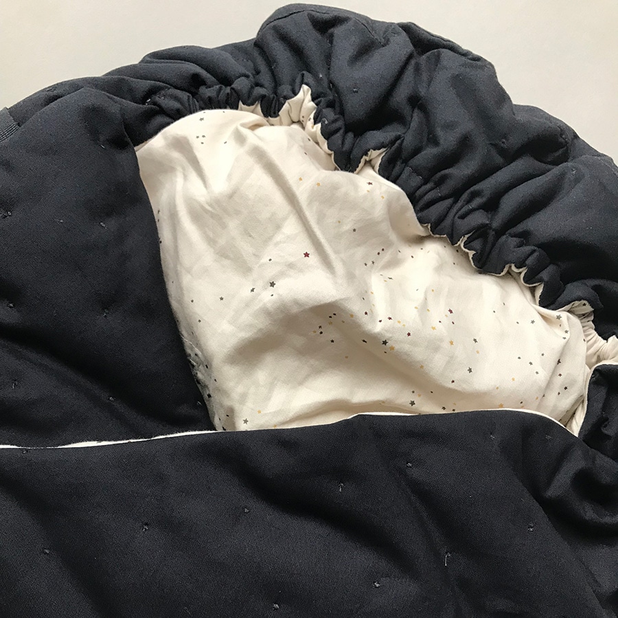 [30%OFF] Konges Slojd Nemuri Sleepingbag, Navy organic cotton ベビーカー装着用 フットマフ