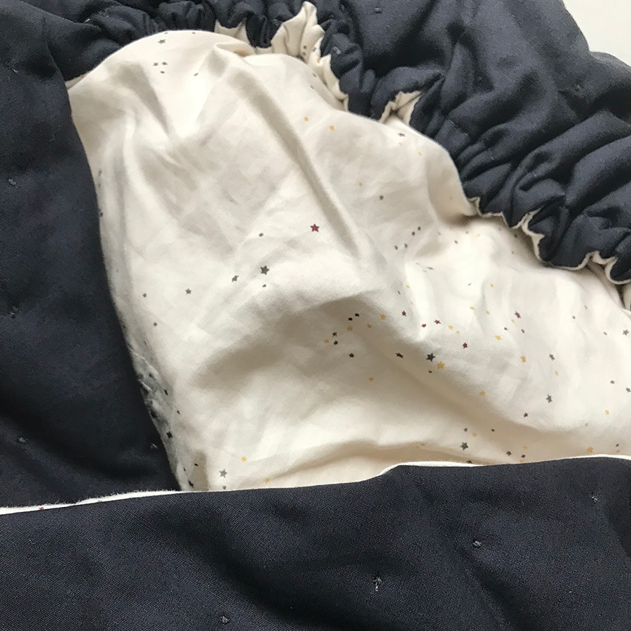 [30%OFF] Konges Slojd Nemuri Sleepingbag, Navy organic cotton ベビーカー装着用 フットマフ