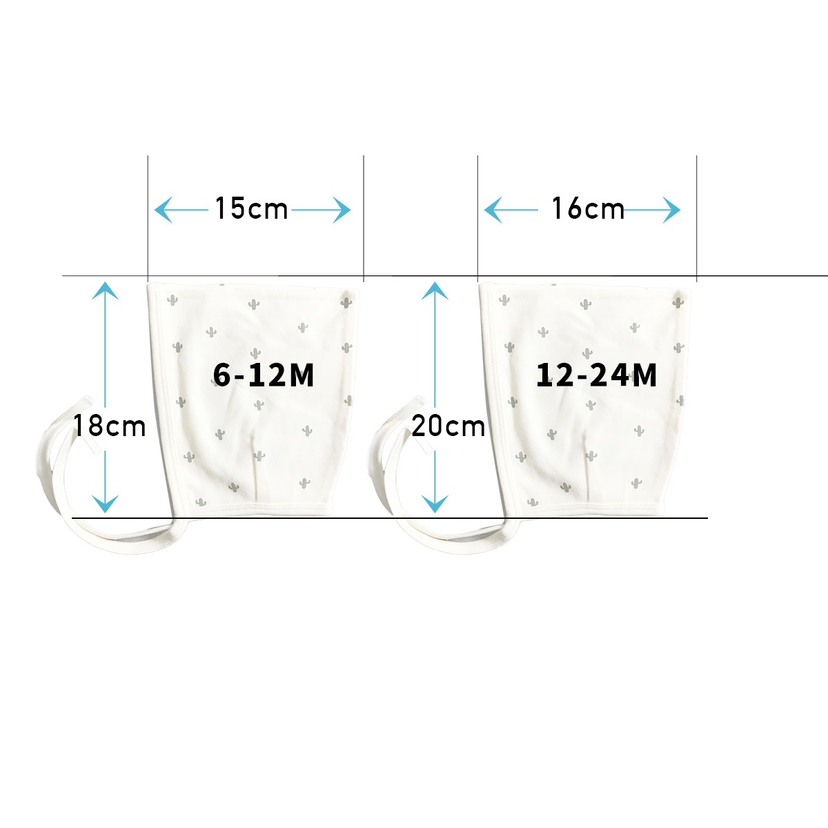 Quincy Mae  PIXIE BONNET | CACTUS / BASIL  [ネコポス対応可] 6ヶ月 / 1歳