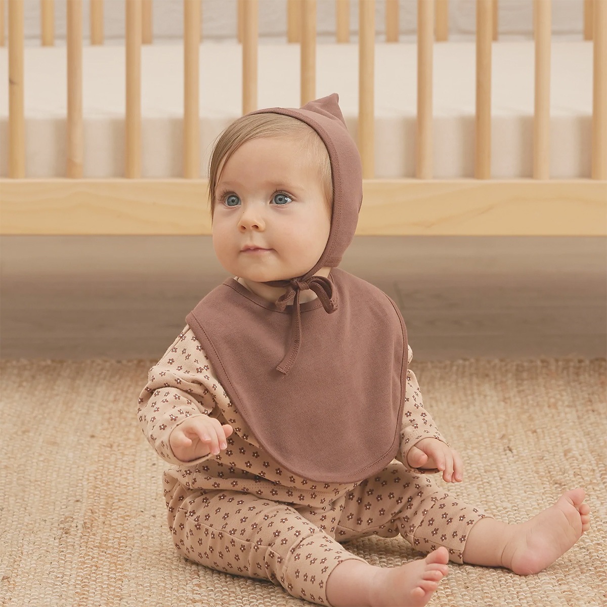 Quincy Mae  PIXIE BONNET | CACTUS / BASIL  [ネコポス対応可] 6ヶ月 / 1歳