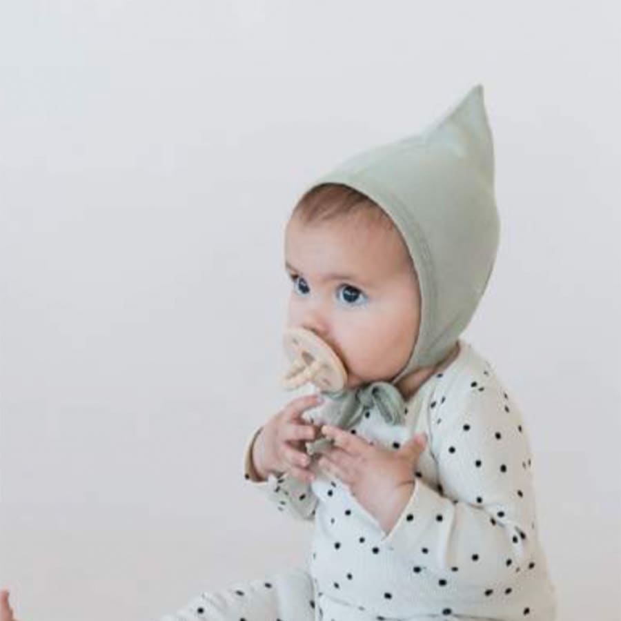 Quincy Mae  PIXIE BONNET | CACTUS / BASIL  [ネコポス対応可] 6ヶ月 / 1歳