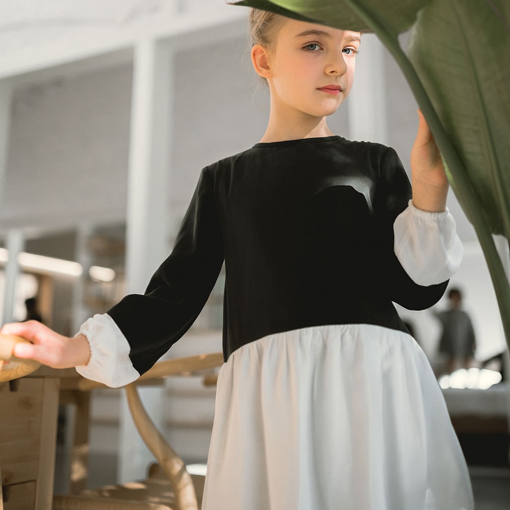 [60%off]From Spain mimapi  CARONTE DRESS BK 100-110/110-120/130/130-140