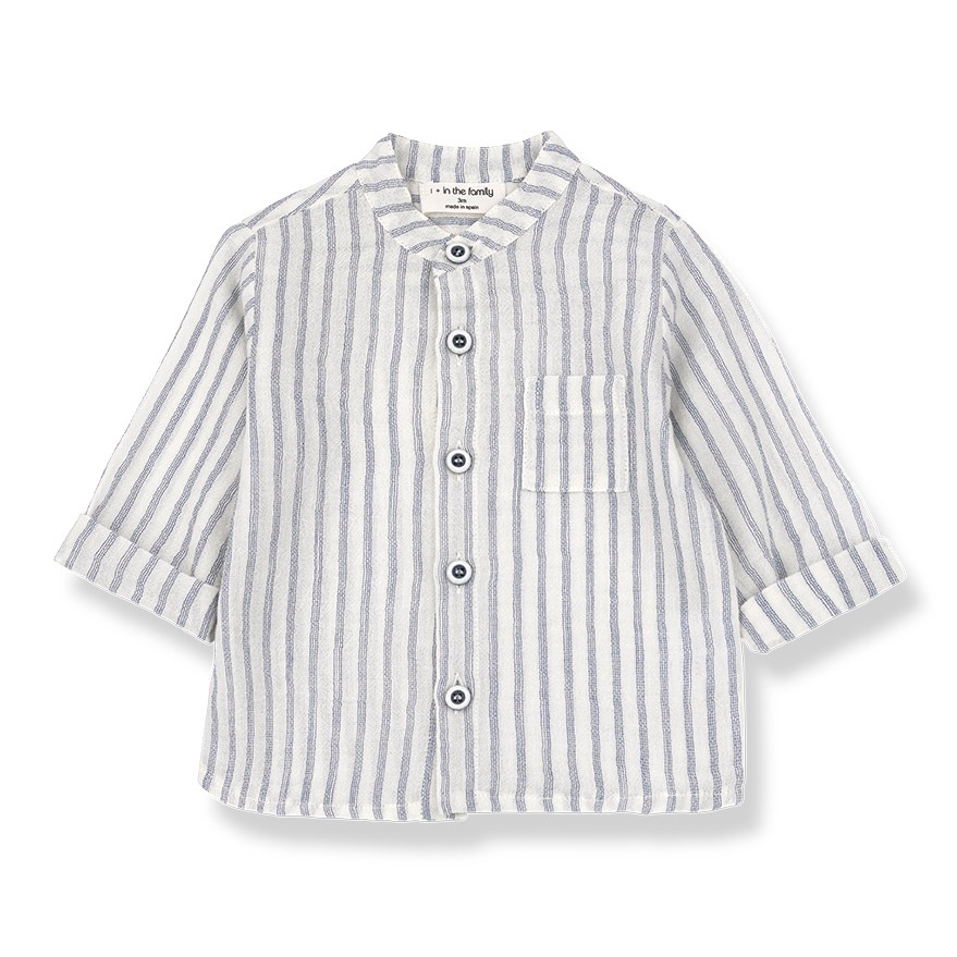 ［60%OFF］From spain 1+in the family OSKAR shirt 60-70/80/-/-/110 blue