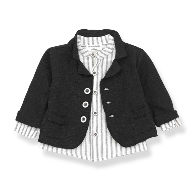 ［60%OFF］From spain 1+in the family OSKAR shirt 60-70/80/-/-/110 blue