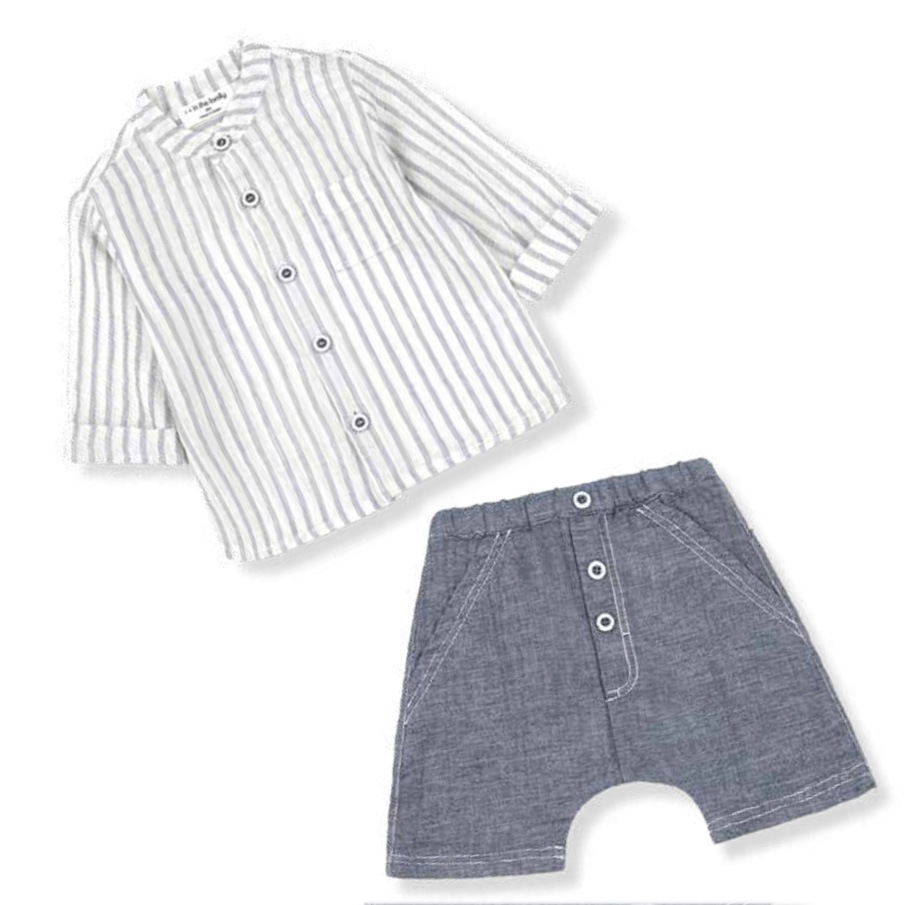 ［60%OFF］From spain 1+in the family OSKAR shirt 60-70/80/-/-/110 blue