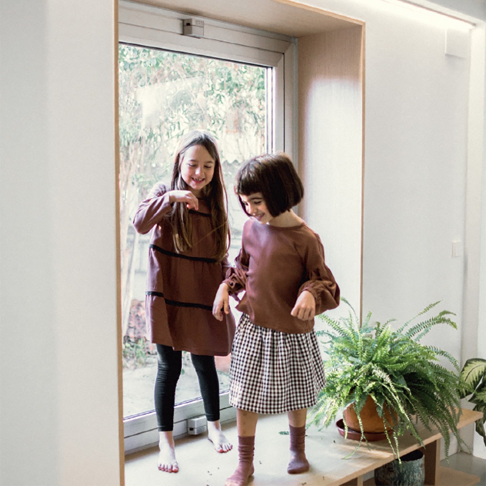 [LAST1 70%OFF] From Spain mimapi MIMAS SHIRT 100-110/110-120/120-130 ブラウン/ホワイト/ブルー