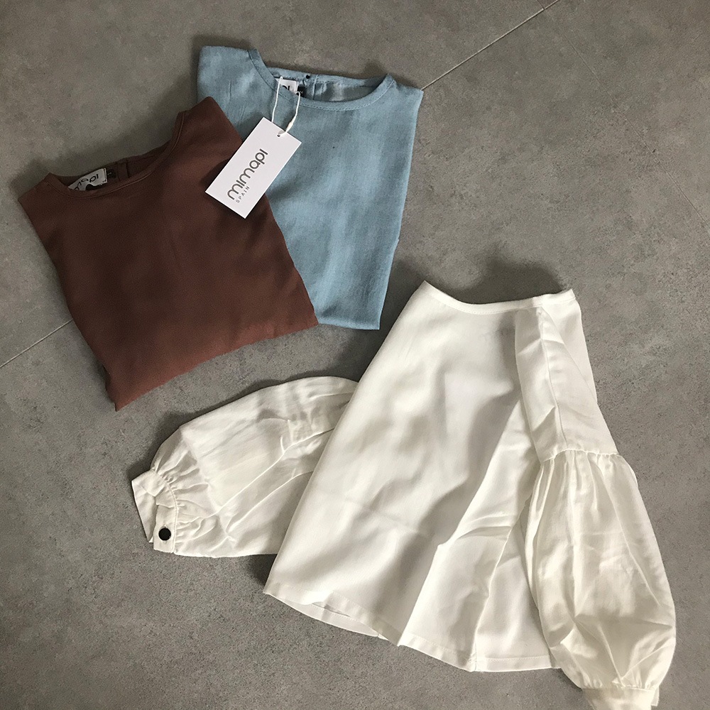 [LAST1 70%OFF] From Spain mimapi MIMAS SHIRT 100-110/110-120/120-130 ブラウン/ホワイト/ブルー