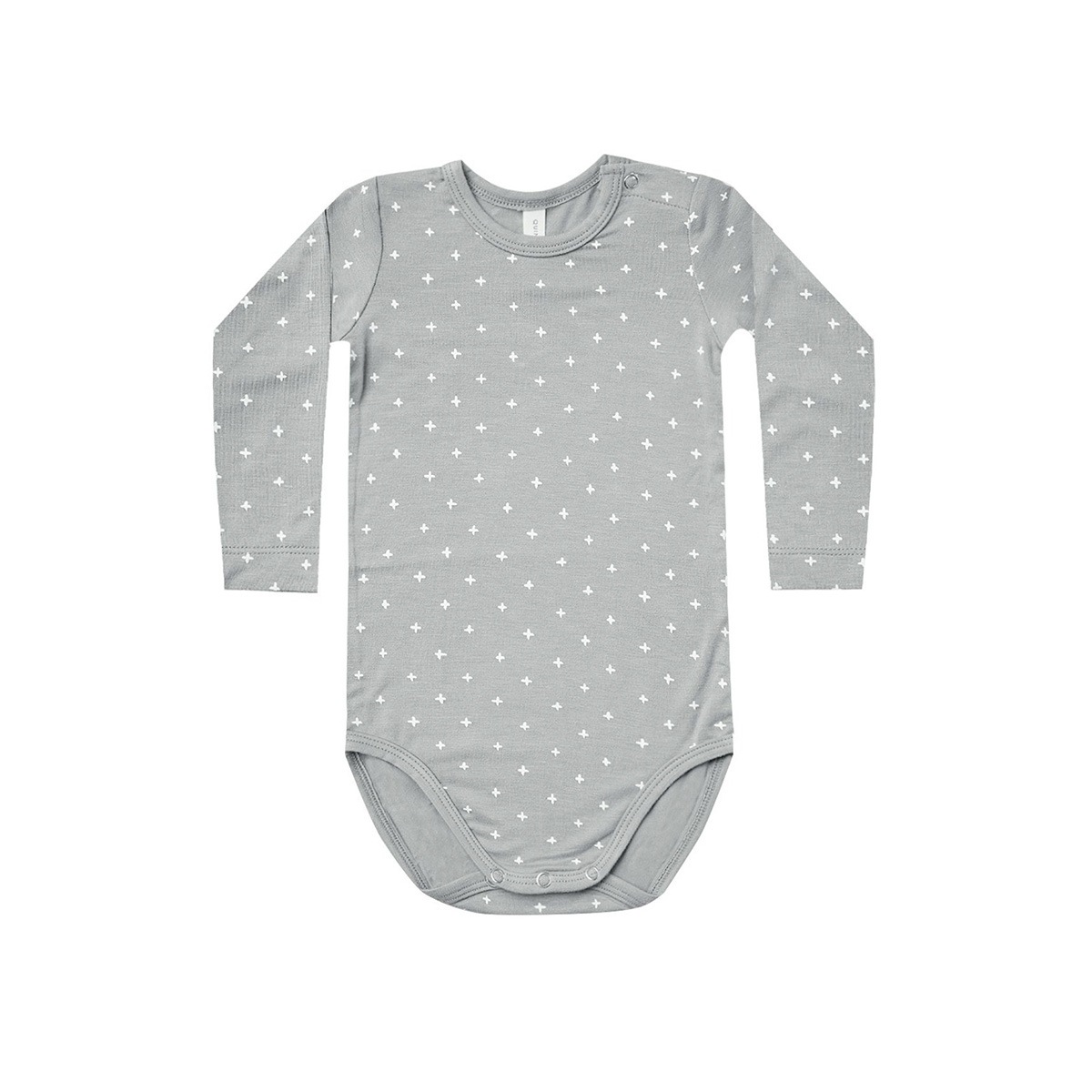 Quincy Mae BAMBOO LONGSLEEVE BODYSUIT | CRISS CROSS 50-60/70-85 [ネコポス対応可]  出産祝