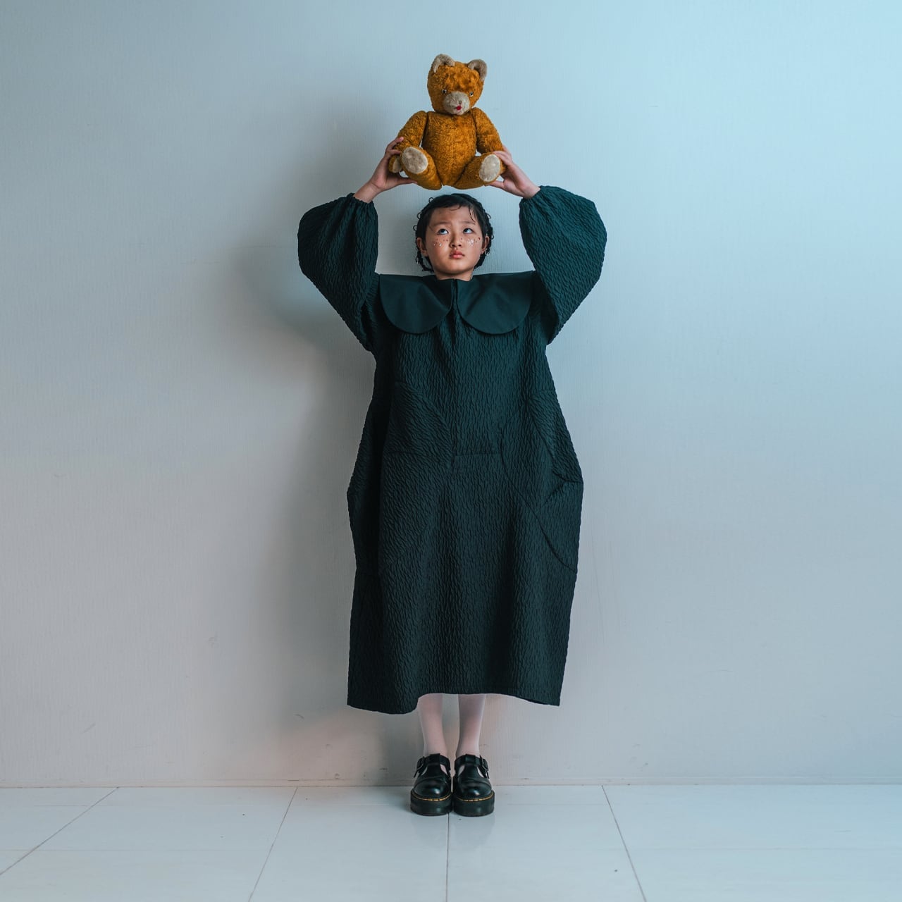 再値下げ[50%OFF] frankygrow MATELASSE JQ ROUND COLLAR DRESS / F2