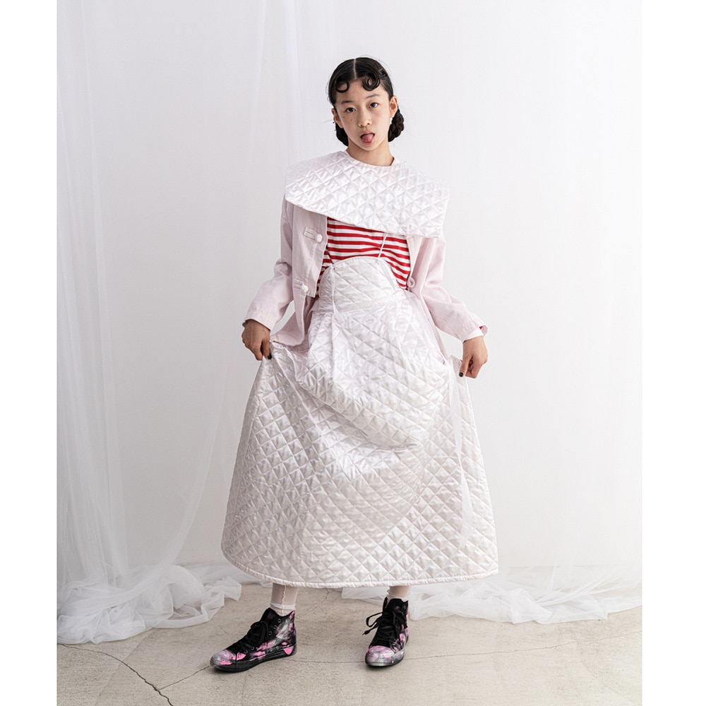 [50%OFF] frankygrow QUILTING JUMPUR SKIRT / WOMEN カラーホワイト リバーシブル