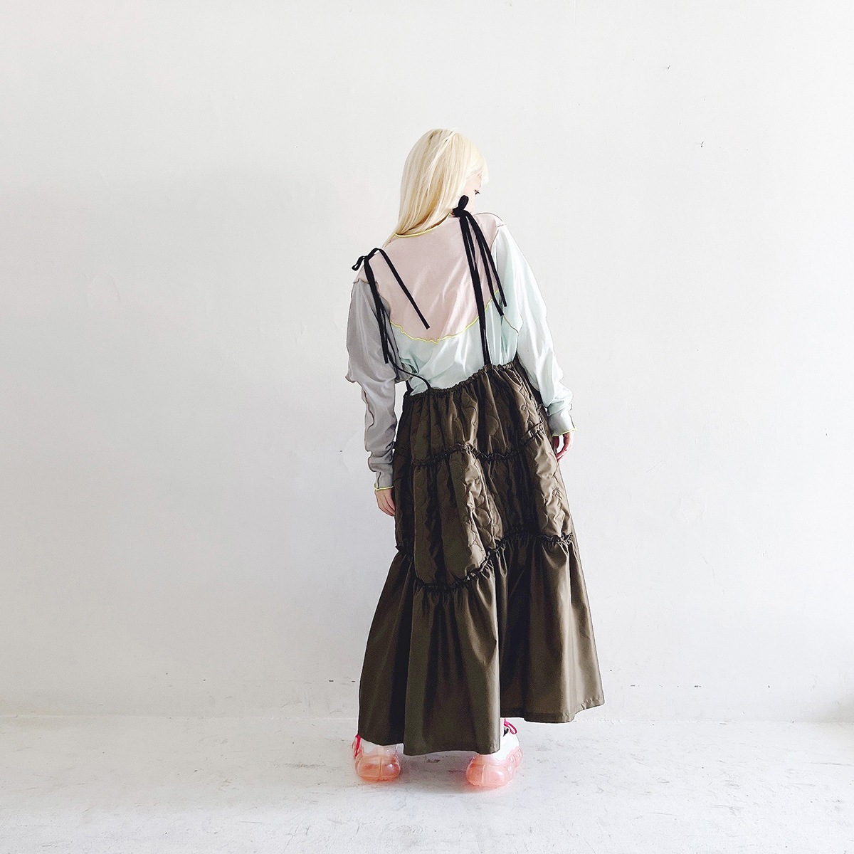 [50%OFF] frankygrow GURUGURU QUILTING JUMPER SKIRT / F2