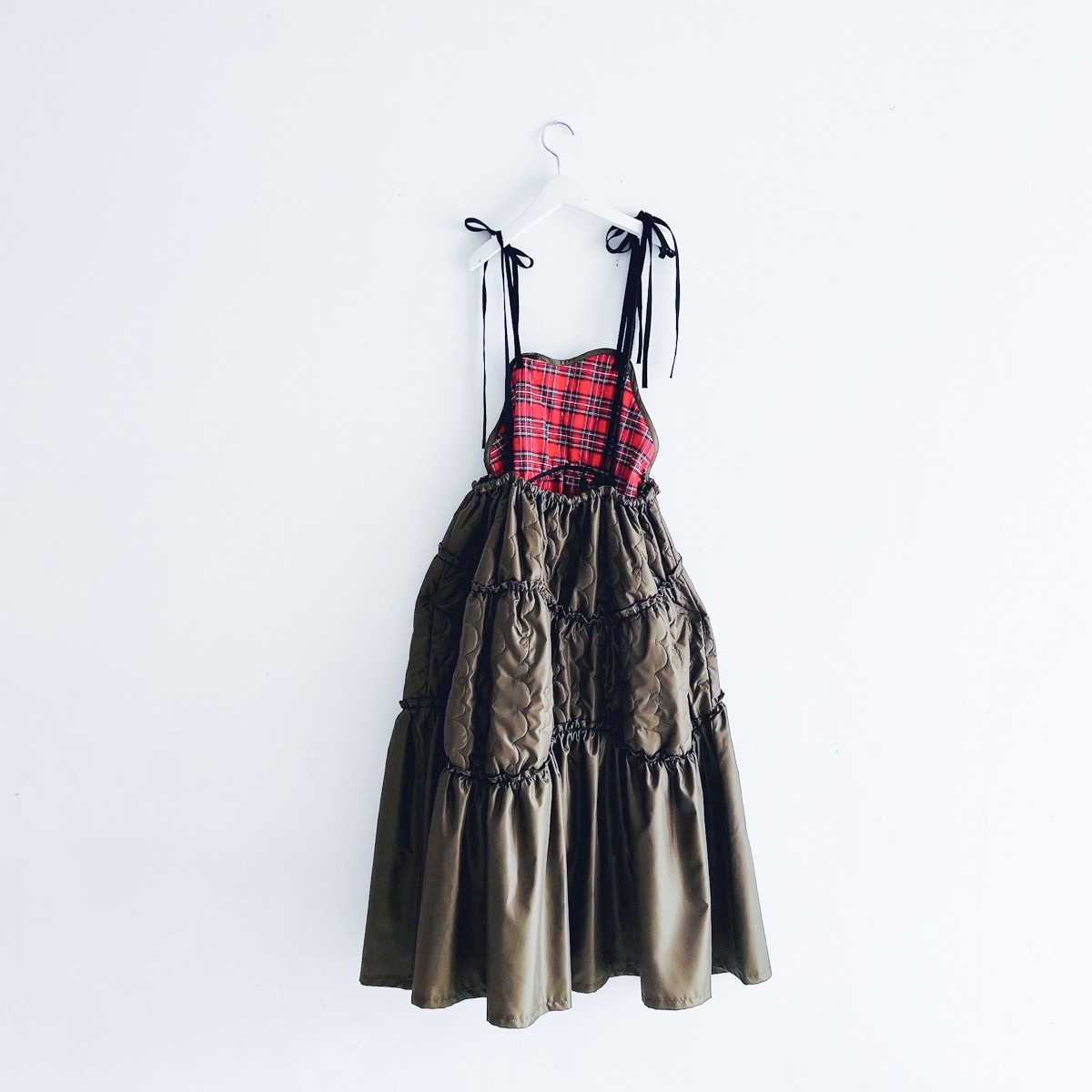 [50%OFF] frankygrow GURUGURU QUILTING JUMPER SKIRT / F2