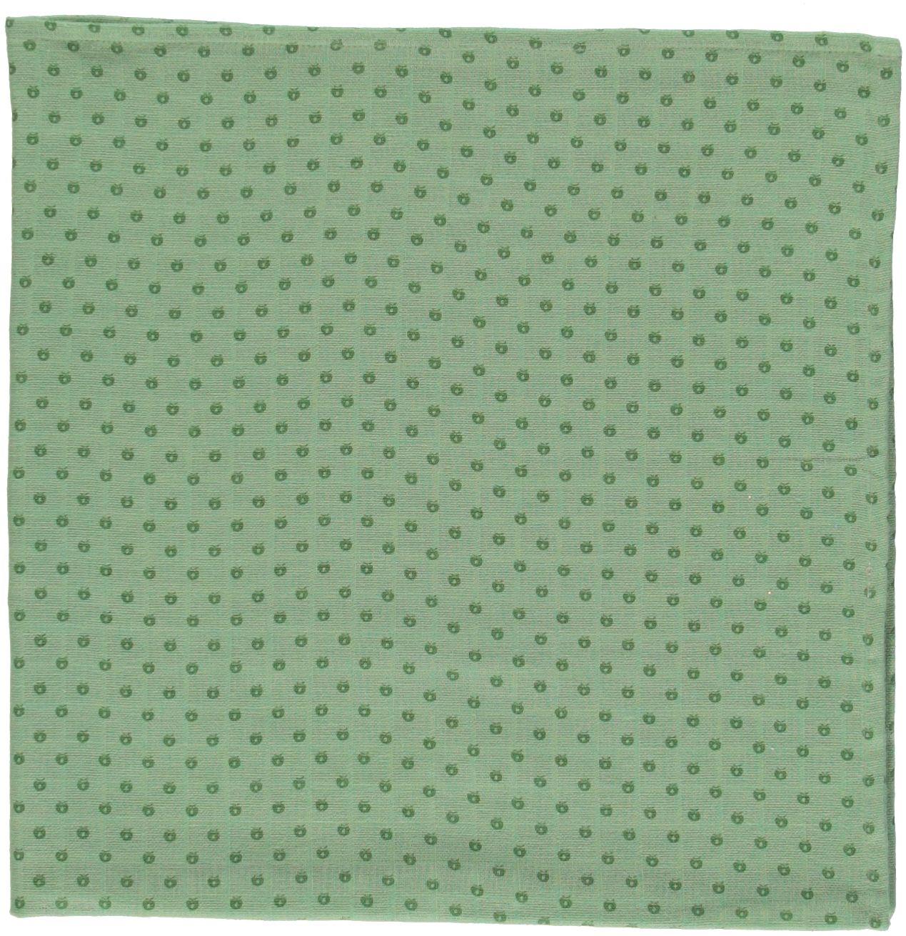 デンマークから Smafolk オーガニックコットン 大判ガーゼクロス 【クリックポスト可】 Burp Cloth mini apples ライトグリーン 70×70cm お風呂上りやプールにも