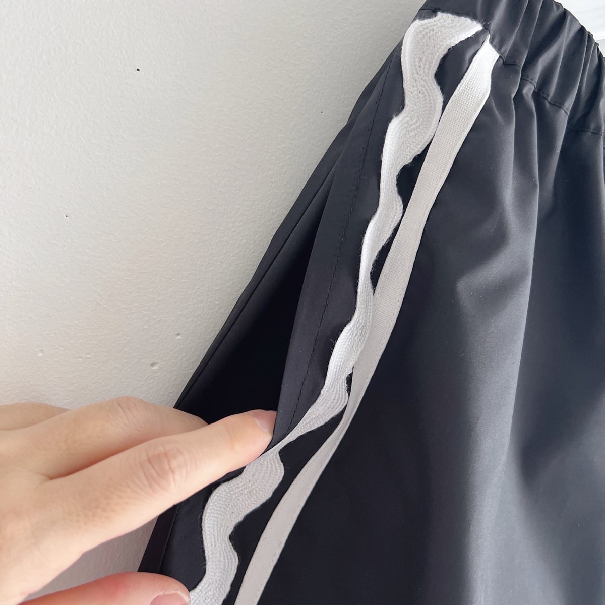 ●frankygrow SIDE LINE PE PANTS / GY/BK F2