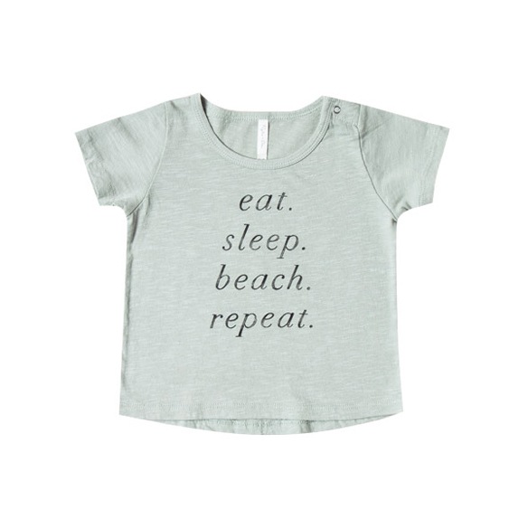 ［40%OFF］Rylee & Cru follow me stormy blue　eat.sleep.beach basic tee 12-18M/2-3/4-5/6-7Y　 [ネコポス対応可]