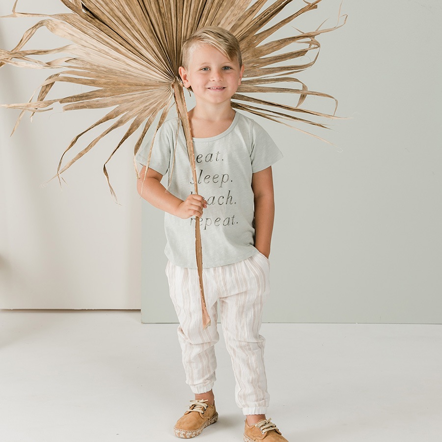 ［40%OFF］Rylee & Cru follow me stormy blue　eat.sleep.beach basic tee 12-18M/2-3/4-5/6-7Y　 [ネコポス対応可]