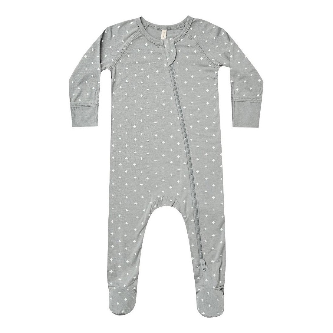 Quincy Mae   BAMBOO ZIP FOOTIE | CRISS CROSS 60-70/60-70 [ネコポス対応可]  出産祝に