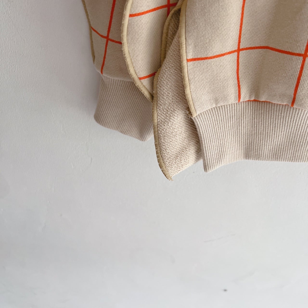 再値下げ【50%OFF】frankygrow ORG.PT PLAID 2HOLE HOODIE / F2 ABEIGE