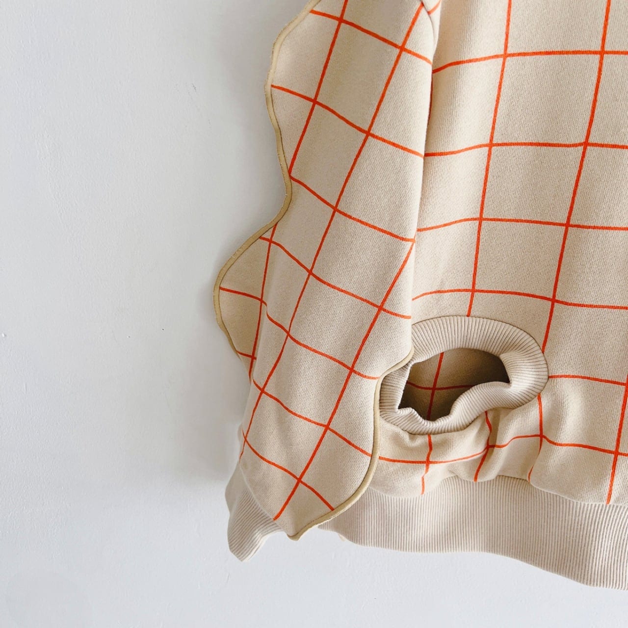 再値下げ【50%OFF】frankygrow ORG.PT PLAID 2HOLE HOODIE / F2 ABEIGE