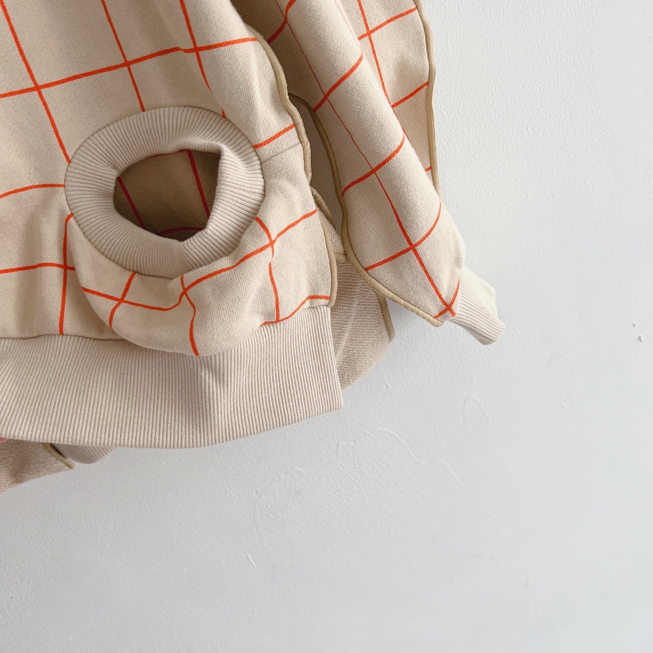 再値下げ【50%OFF】frankygrow ORG.PT PLAID 2HOLE HOODIE / F2 ABEIGE