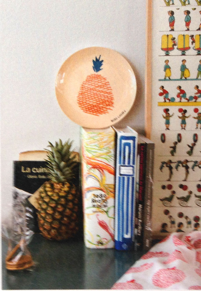 BOBO CHOSES Maison Hand Towel 35 x 92cm   Pear/Banana/Apple/Pineapple