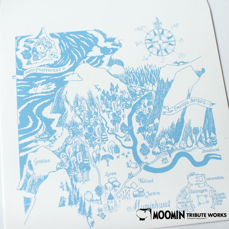MOOMIN TRIBUTE WORKS  ムーミン ハンカチ（大判） バンダナ専用封筒 by マリメッコデザイナー 鈴木マサル
