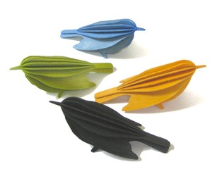 lovi オーナメントカード BIRD（バード）Sサイズ 12.5cm （プライウッド白樺）