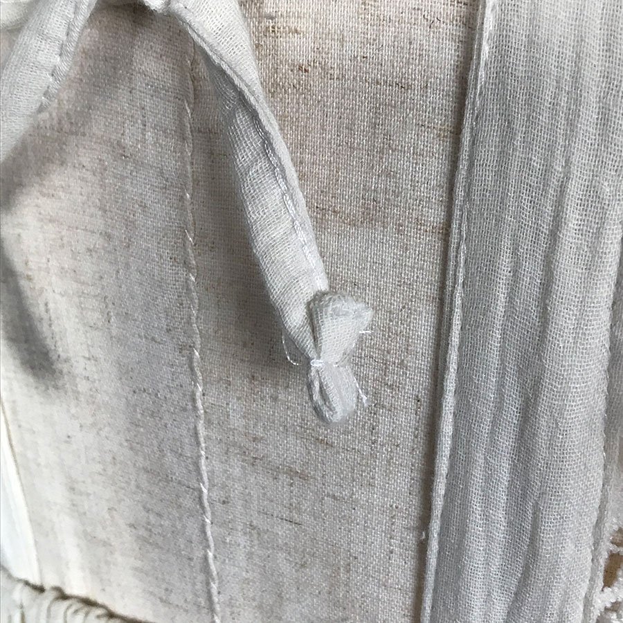 lifes レーススリーブベビードレス モーブ／生成り 70-80/90-100/110/120