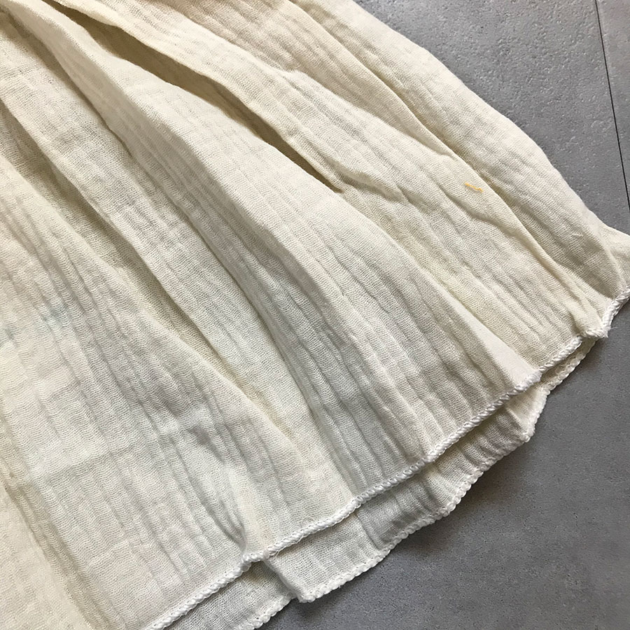 lifes レーススリーブベビードレス モーブ／生成り 70-80/90-100/110/120