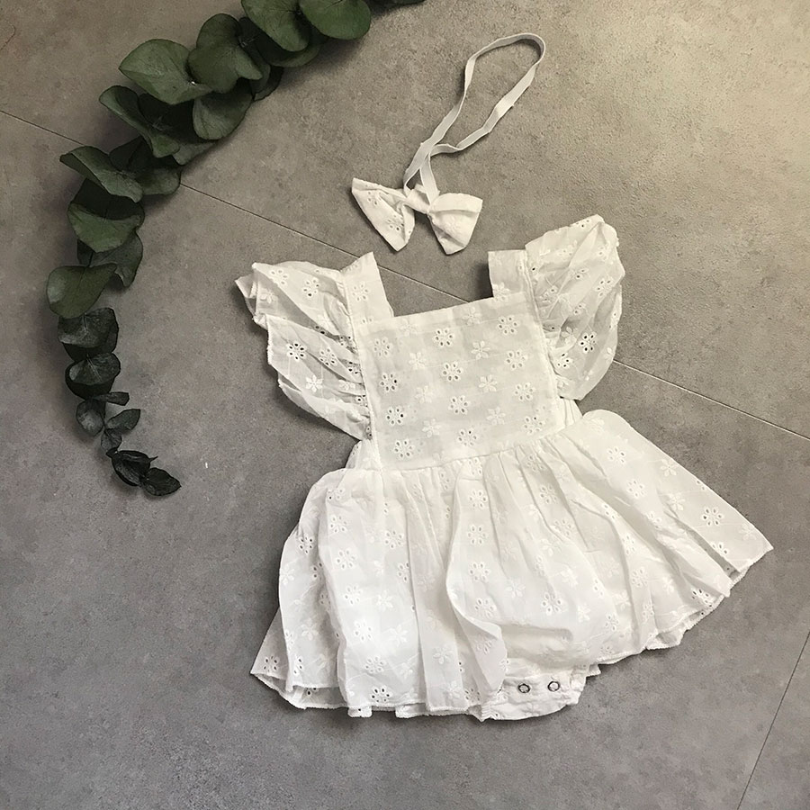 [30%off] lifes ブルマーつきエプロンワンピース ホワイト 60/70-80