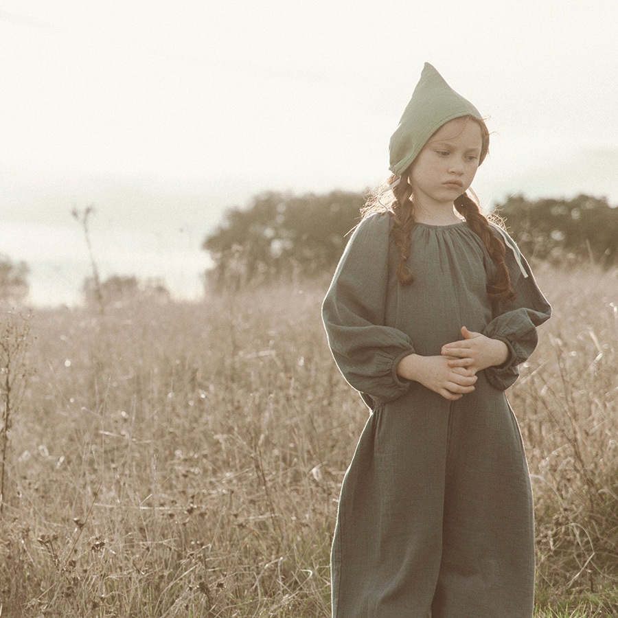 [30%OFF] From Germany liilu pixie bonnet organic cotton　[※1 クリックポスト可]　Hazy Blue S/M