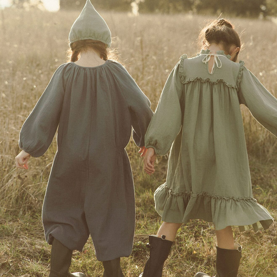 [30%OFF] From Germany liilu pixie bonnet organic cotton　[※1 クリックポスト可]　Hazy Blue S/M