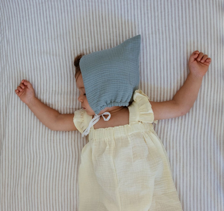 [30%OFF] From Germany liilu pixie bonnet organic cotton　[※1 クリックポスト可]　Hazy Blue S/M