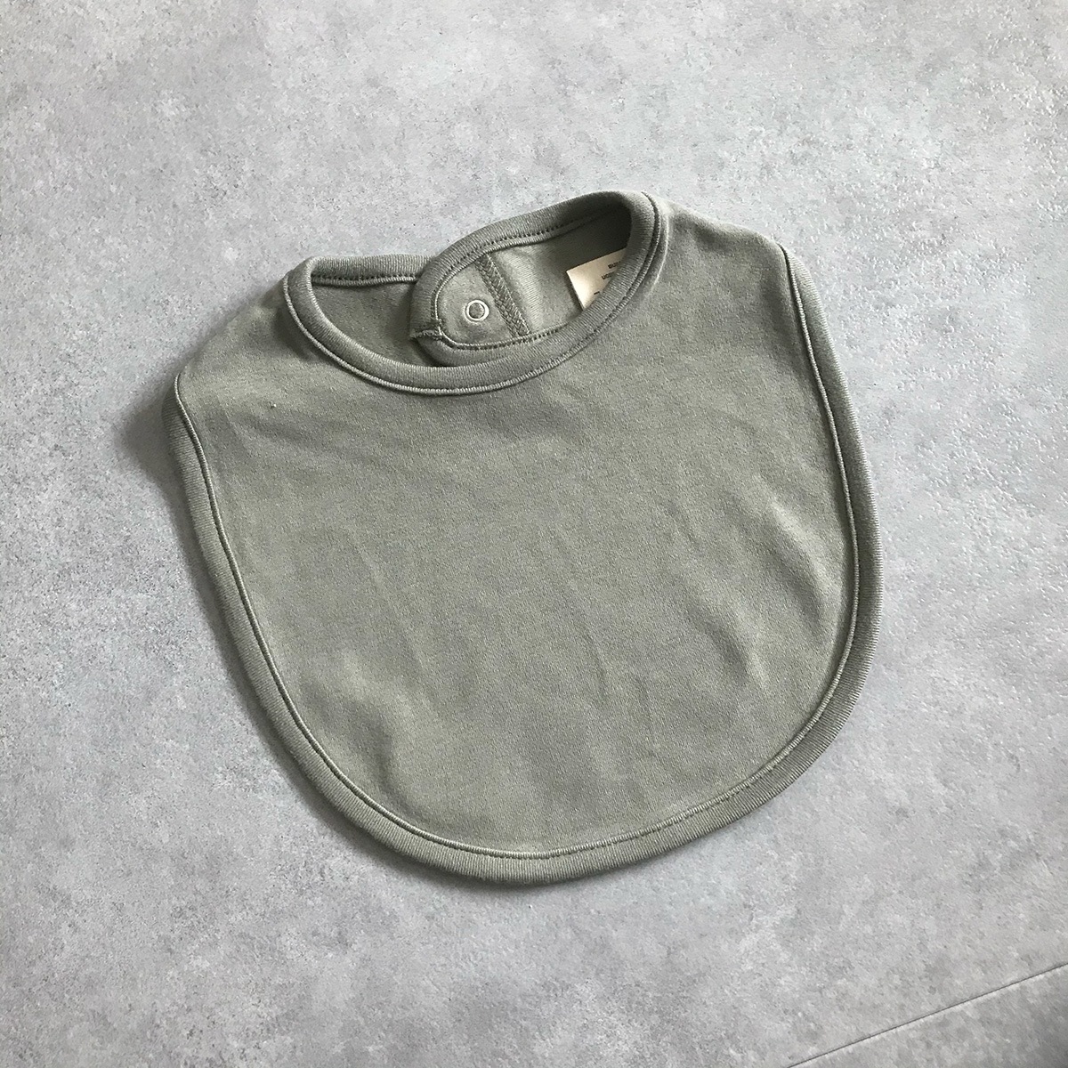 Quincy Mae オーガニックコットン  JERSEY SNAP BIB SET | CACTUS + BASIL [ネコポス対応可] 2枚セット