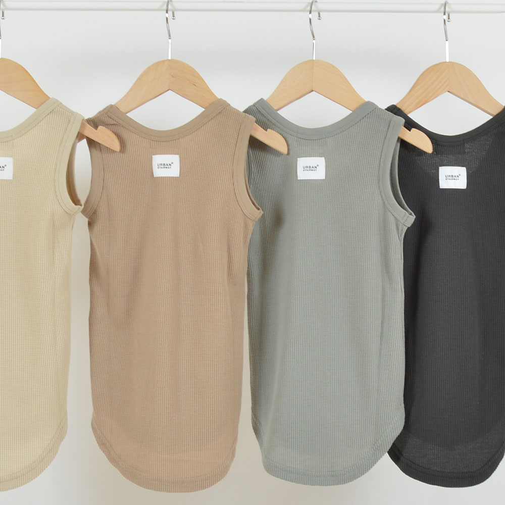 [60%OFF] GENERATOR  ワッフルタンクトップ  S(90-100)/M(110-120)/L(130-140)/XL(150-160) BE/GY