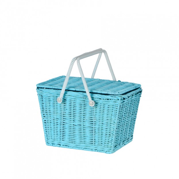 【3/11-12:00-20:00のみのタイムセール50%OFF】イギリスから Olli Ella オリエラ Piki Basket - Blue [ラッピング不可]