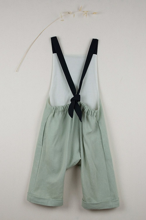 ［50%OFF］From spain Popelin Mid-length blue jumpsuit -/90-100/-/110-120/120-130/140-150 green