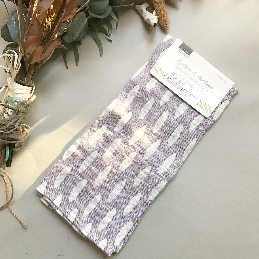 From Finland LAPUAN KANKURIT　HELMI towel 48x70cm white-lavender