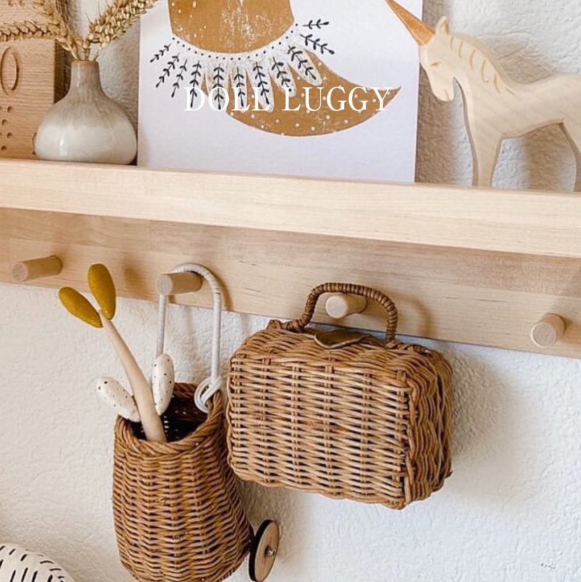 イギリスから Olli Ella オリエラ Doll DOLL TOATY TRUNK - ナチュラル　 [ラッピング不可]