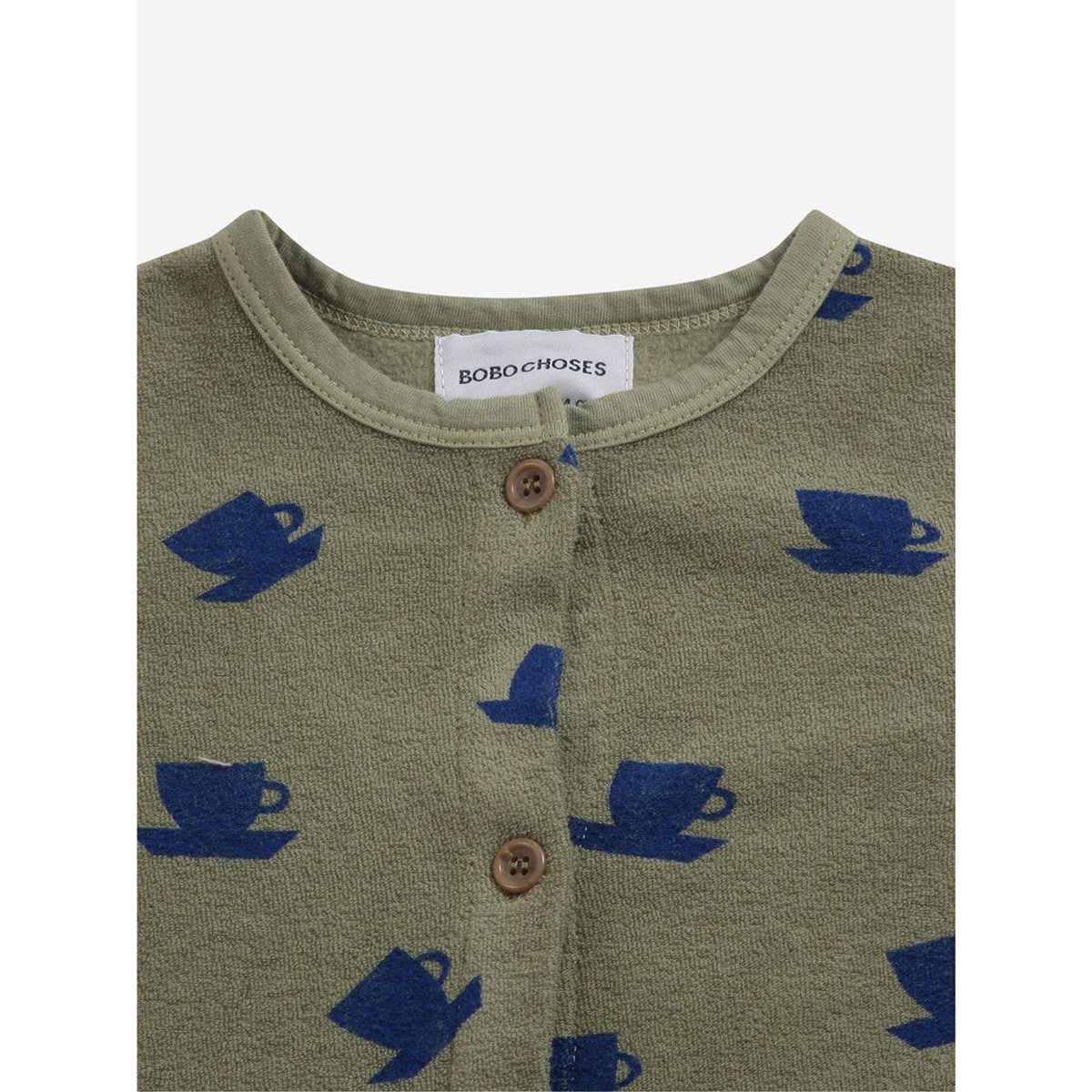 【40%off】 From spain Bobo Choses Cup Of Tea All Over terry overall　12-18M オーガニックコットン